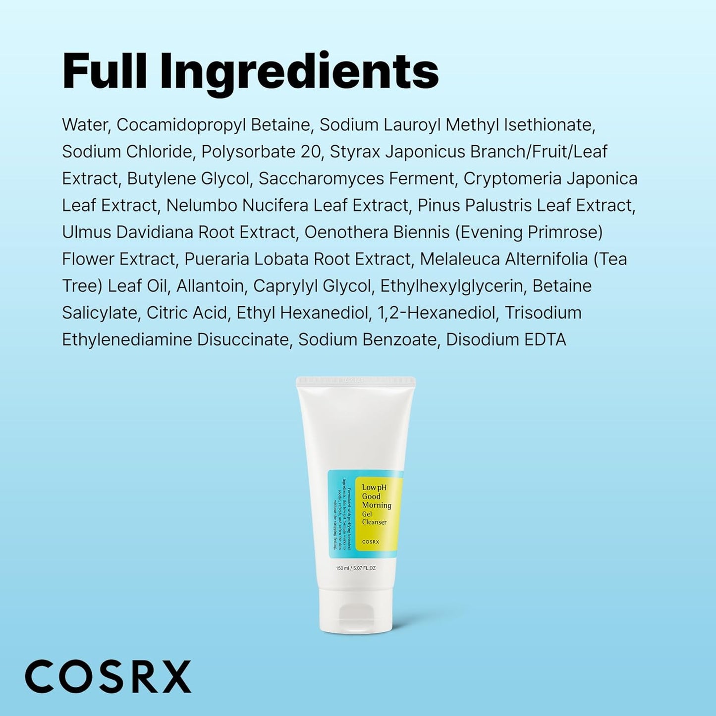 Low Ph Good Morning Gel Cleanser, 5.07 Fl.Oz / 150Ml | Mild Face Cleanser | Korean Skin Care for Acne Prone Skin, PH Balancing, anti Acne, Breakouts Treatment