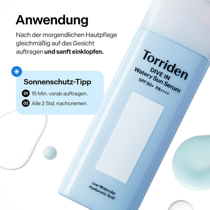 DIVE-IN Water Sun Serum (50Ml) | SPF50+ Hydrating Chemical Sunscreen