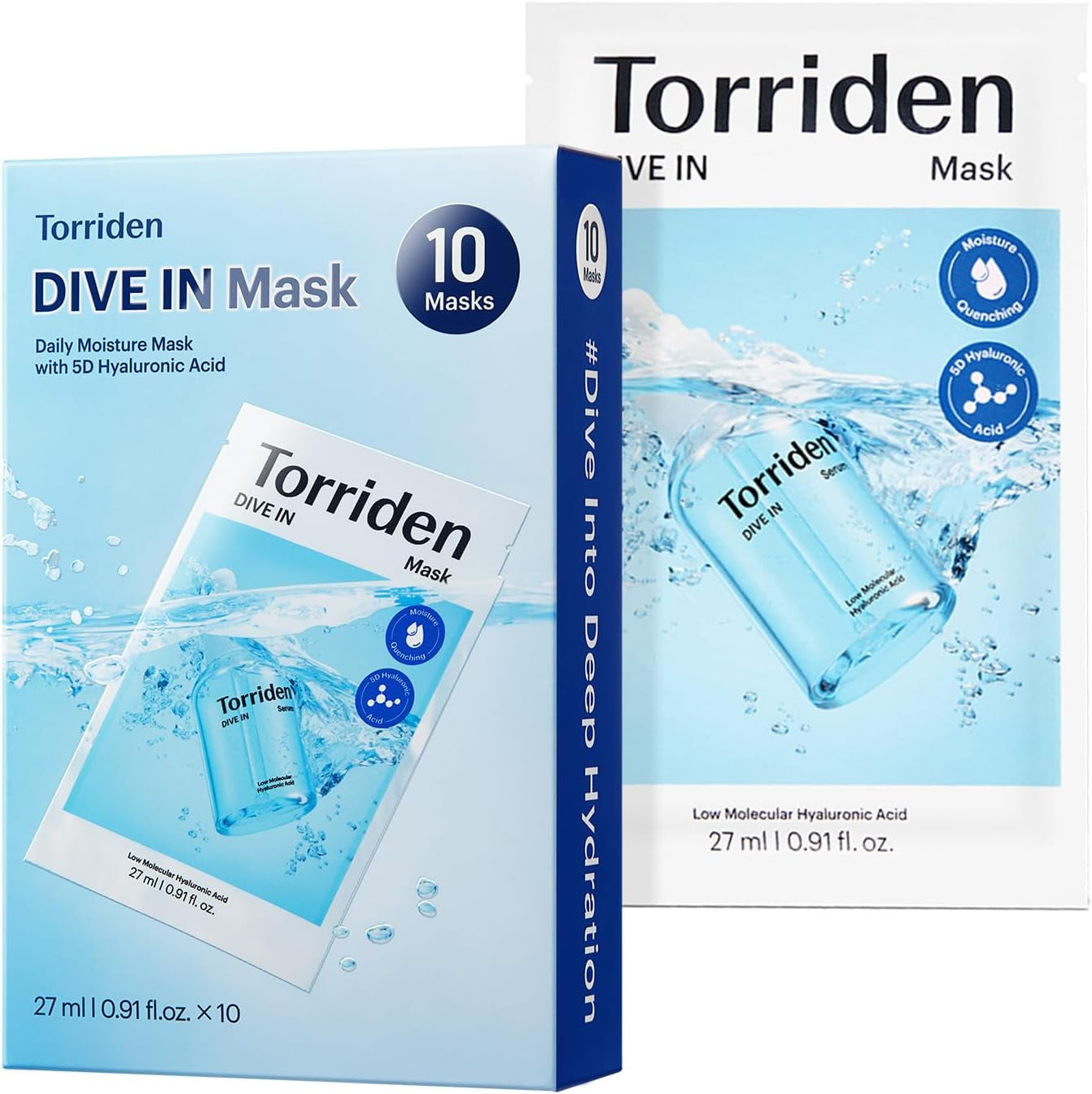 [] DIVE-IN Low Molecule Hyaluronic Acid Mask Pack [27Ml*10Ea]