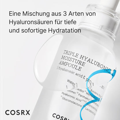 Hydrium Triple Hyaluronic Moisture Ampoule, 40Ml | Hyaluronic Acid Viscous Serum | Korean Skin Care, Vegan, Cruelty Free, Paraben Free, CPNP Registered