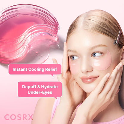 Pink Peptide Collagen Hydrogel Eye Patches 60Pcs | under Eye Patches for Puffy Eyes, Dark Circles & Fine Lines, Firming & Colling Eye Masks for Eye Bags, Korean Skincare