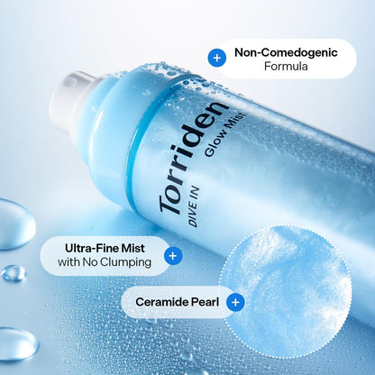 DIVE in Hyaluronic Acid Glow Mist Serum 120Ml | 5D Hyaluronic Acid Face Mist Spray with Ceramide Pearls for Dewy Skin | Cooling & Hydrating Spray | Makeup Prep & Glow Boost | Korean Skin Care
