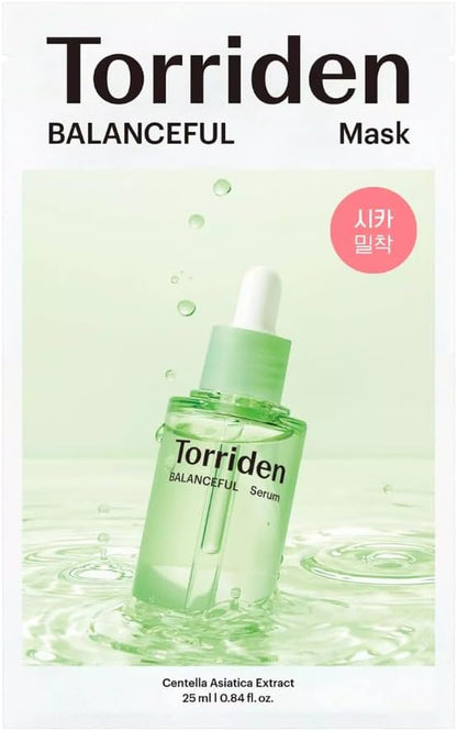 BALANCEFUL Mask - 1Pc | Extra Soothing Care | 5D CICA, Hydrolyzed Hyaluronic Acid, Panthenol | Korean Face Mask