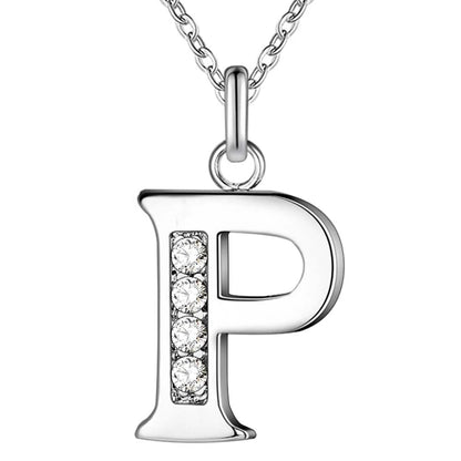 925 Sterling Silver 26 Letters Necklace Pendant for Women Wedding Engagement Jewelry Fashion Classics Gift Party High Quality