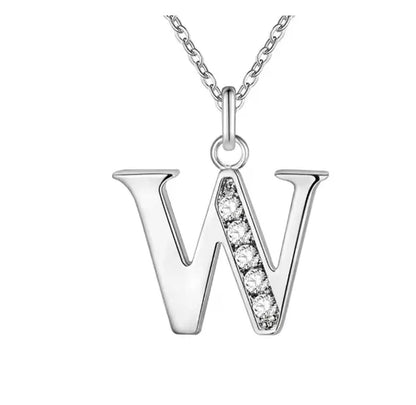 925 Sterling Silver 26 Letters Necklace Pendant for Women Wedding Engagement Jewelry Fashion Classics Gift Party High Quality