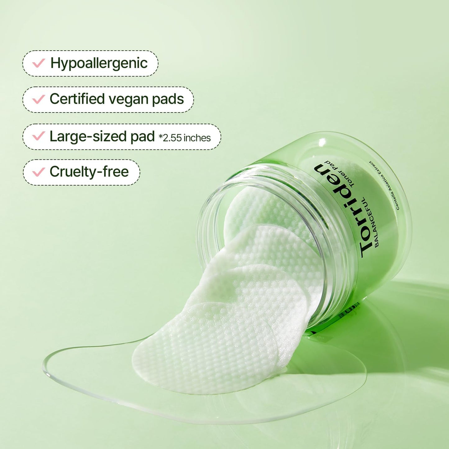 Balanceful Toner Pads | 60Pcs | Soothes and Exfoliates Rough Texture in Oily Sensitive Skin, 5D CICA Complex, Lhas, Korean Skincare