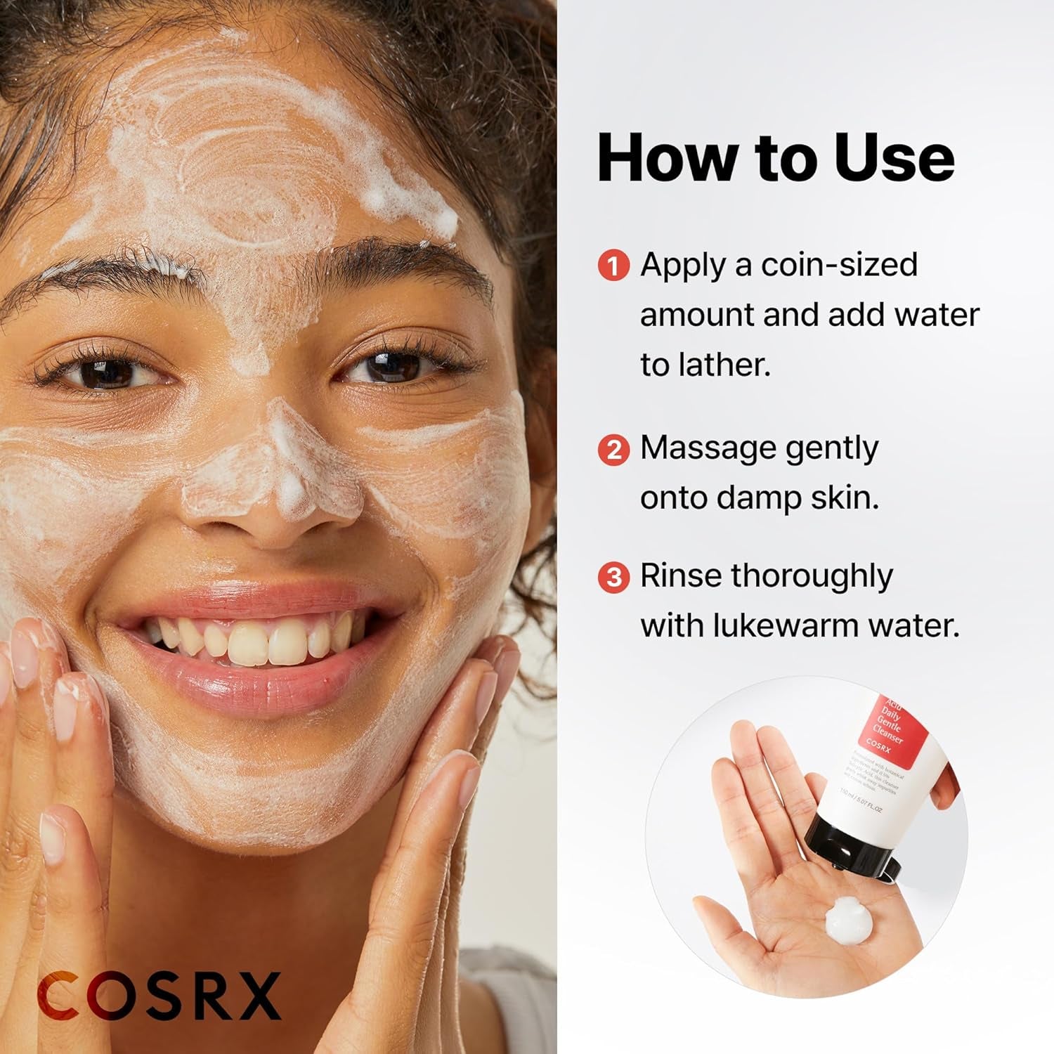 Salicylic Acid Daily Gentle Cleanser 150Ml, Deep Pore Cleansing Face Wash with 0.5% BHA, Exfoliating Korean Skincare for Blackheads & Excess Sebum Control