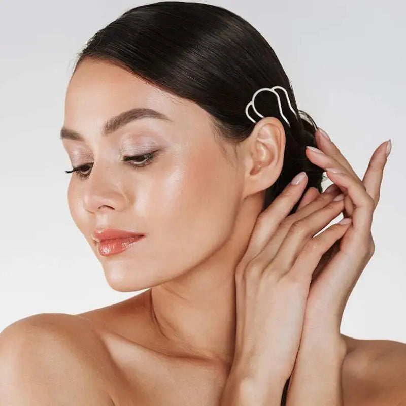 5Pcs 4 Teeth Metal Hair Fork Clip Stick Comb Gums for Women Chinese Bridal Barrettes Accessories Decoration Jewellery Making