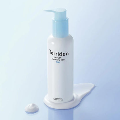 DIVE in Cleansing Milk | 200Ml | Hydrating Korean Milk Cleanser with Hyaluronic Acid, Ceramide & Panthenol, Gentle Face Cleanser for Sensitive Skin