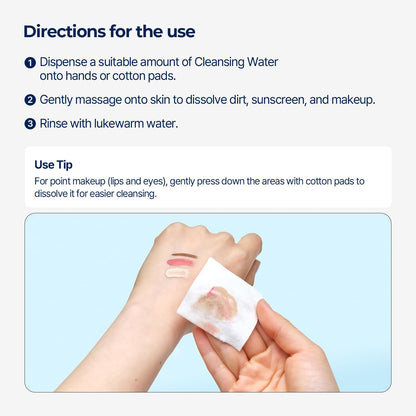 Dive-In Cleansing Water 35Ml Gentle&Moisturizing Makeup Remover for All Skin Types with Hyaluronic Acid, Panthenol and Allantoin | Vegan and Cruelty-Free Korean Skin Care