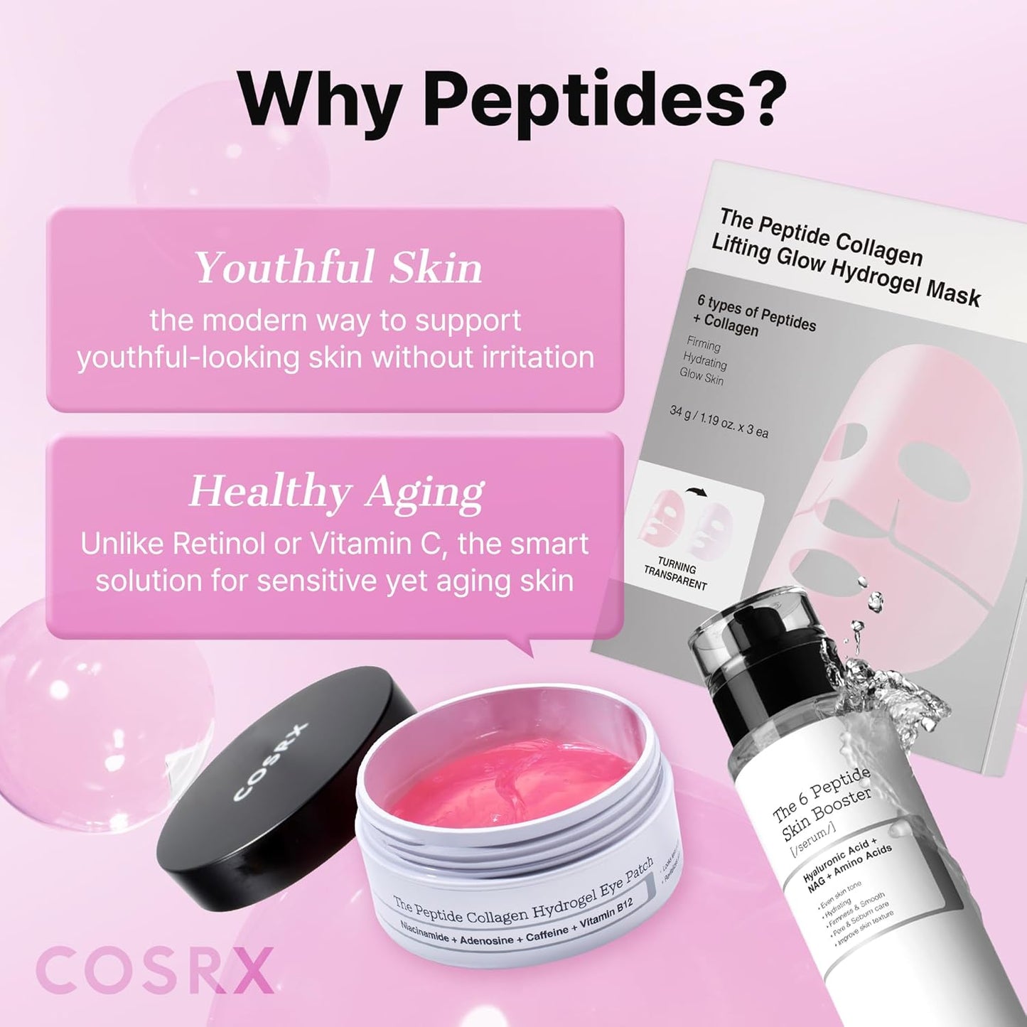 6 Peptide Collagen Booster Serum 150Ml, Face Toner with Niacinamide | Firming & Anti-Ageing Toner Serum for Plump, Even Skin Tone & Minimised Pores, Korean Skincare