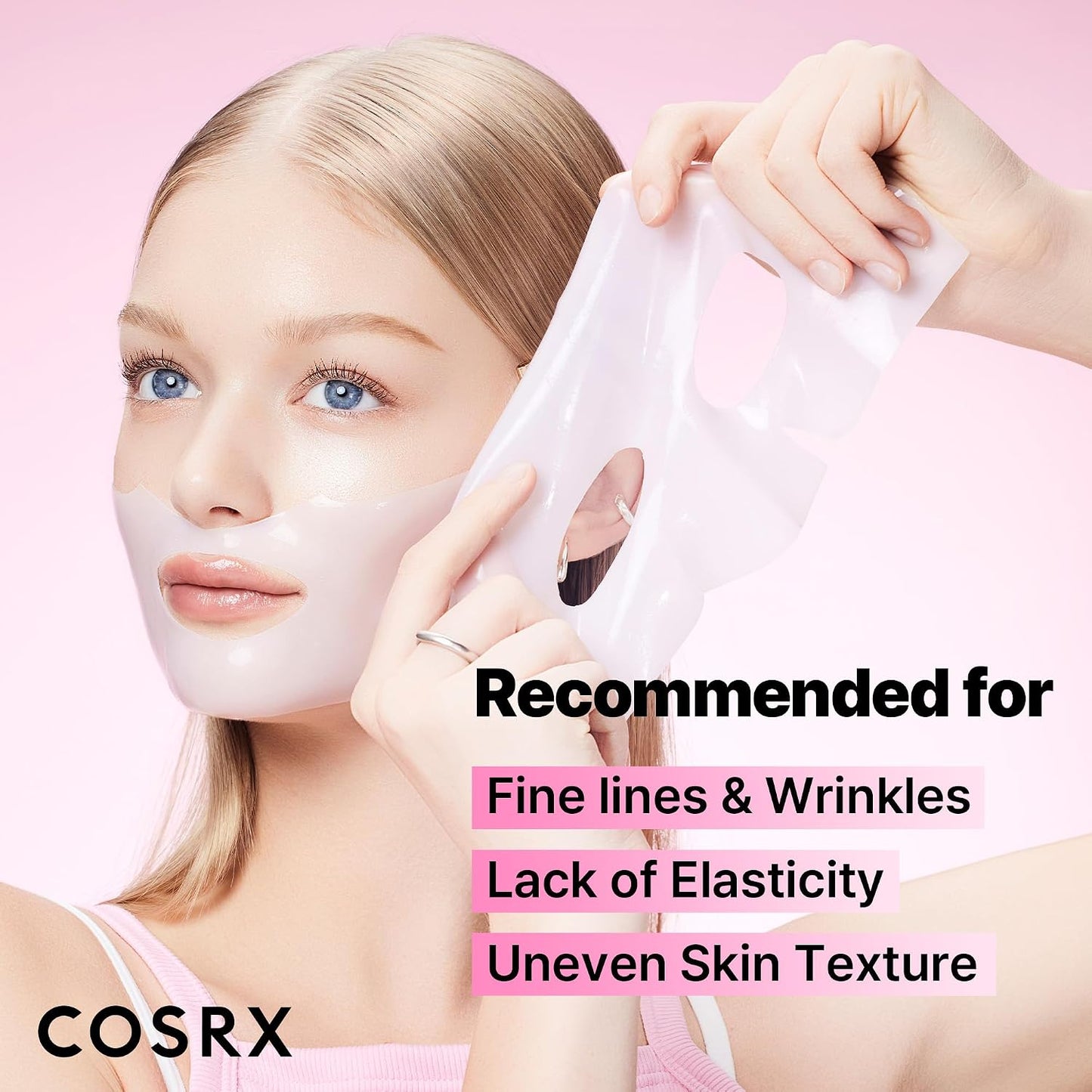 Peptide Collagen Lifting Glow Hydrogel Face Masks Skincare, Korean Collagen Face Mask, Overnight Lifting Care, Glass Glow Face Mask for Deep Hydration, Korean Skincare, Pack of 3