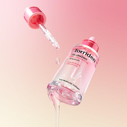 CELLMAZING Pore Perfecting Ampoule (30Ml) | Improving Skin Elasticity | 5D Collagen, Peptide Complex, PHA, LHA | Korean Facial Serum, Korean Skin Care