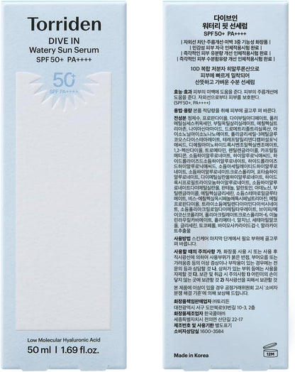 DIVE-IN Water Sun Serum (50Ml) | SPF50+ Hydrating Chemical Sunscreen