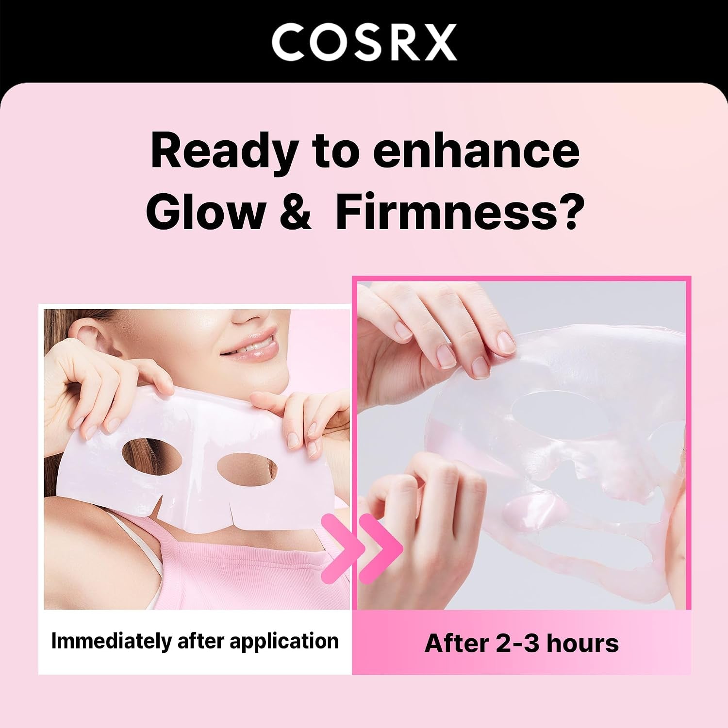 Peptide Collagen Lifting Glow Hydrogel Face Masks Skincare, Korean Collagen Face Mask, Overnight Lifting Care, Glass Glow Face Mask for Deep Hydration, Korean Skincare, Pack of 3