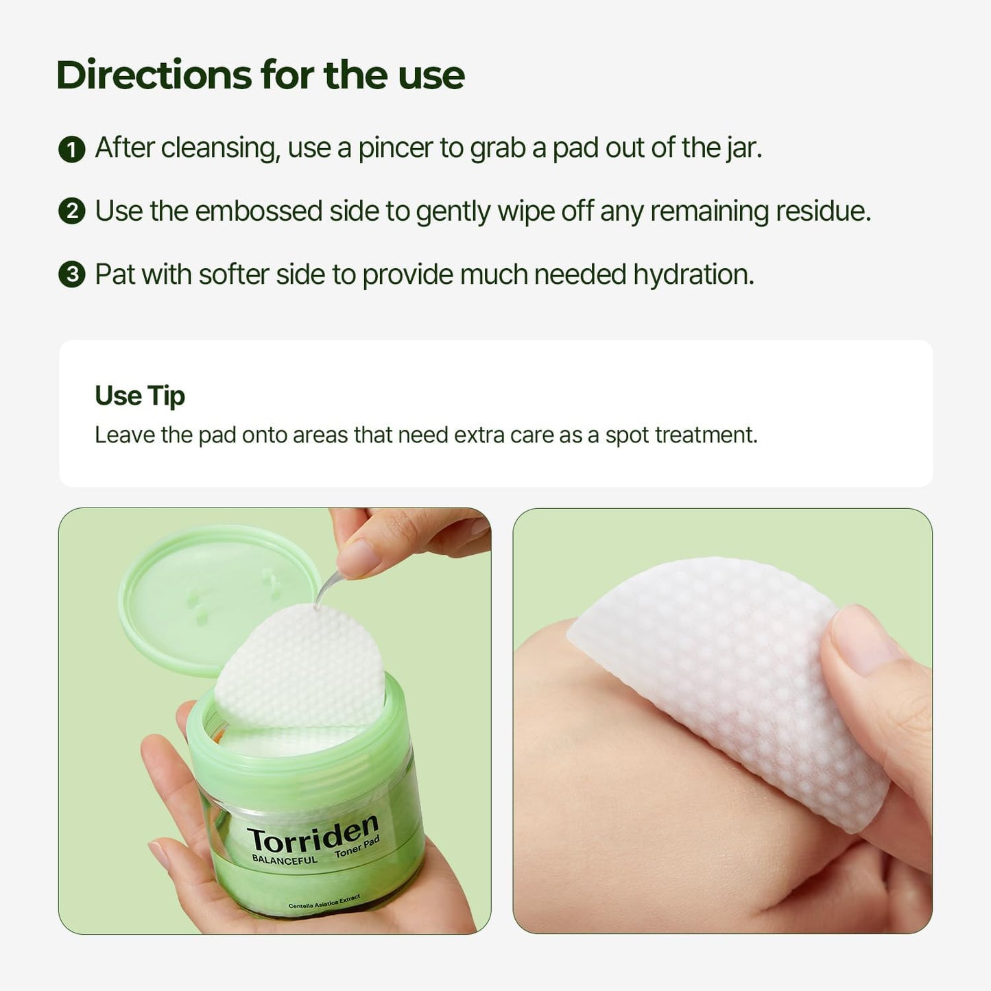 Balanceful Toner Pads | 60Pcs | Soothes and Exfoliates Rough Texture in Oily Sensitive Skin, 5D CICA Complex, Lhas, Korean Skincare
