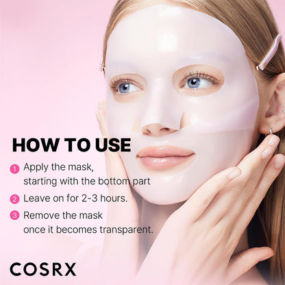 Peptide Collagen Lifting Glow Hydrogel Face Masks Skincare, Korean Collagen Face Mask, Overnight Lifting Care, Glass Glow Face Mask for Deep Hydration, Korean Skincare, Pack of 3
