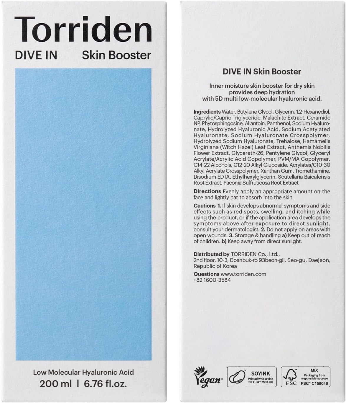 [] Dive-In Low Molecule Hyaluronic Acid Skin Booster 200Ml