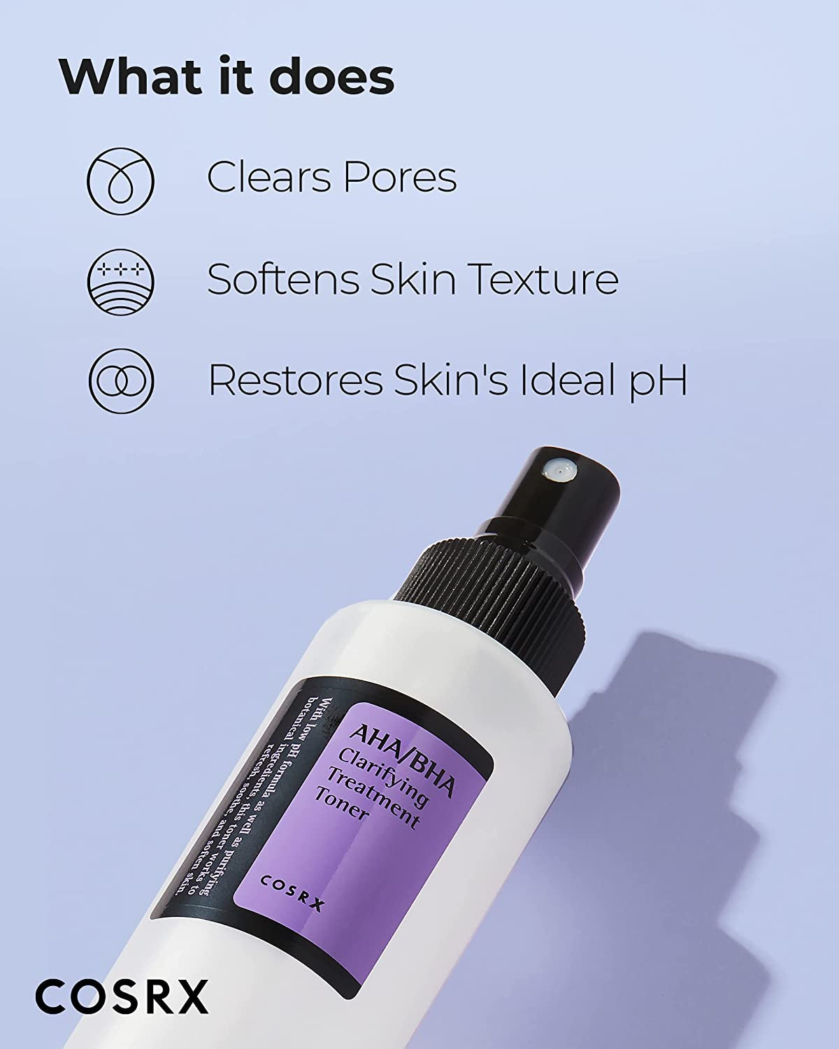 AHA/BHA Treatment Toner Facial Exfoliating Spray with Glycolic Acid, Blemish Control and Oil Balancing Korean Toner, Gentle Exfoliation and Minimizing Whiteheads and Pores Korean Skincare 150Ml | Facial Exfoliating Mist for Uneven Skin Texture, Mild Daily Formula, Glow, Clarity Care, Korean Skin Care