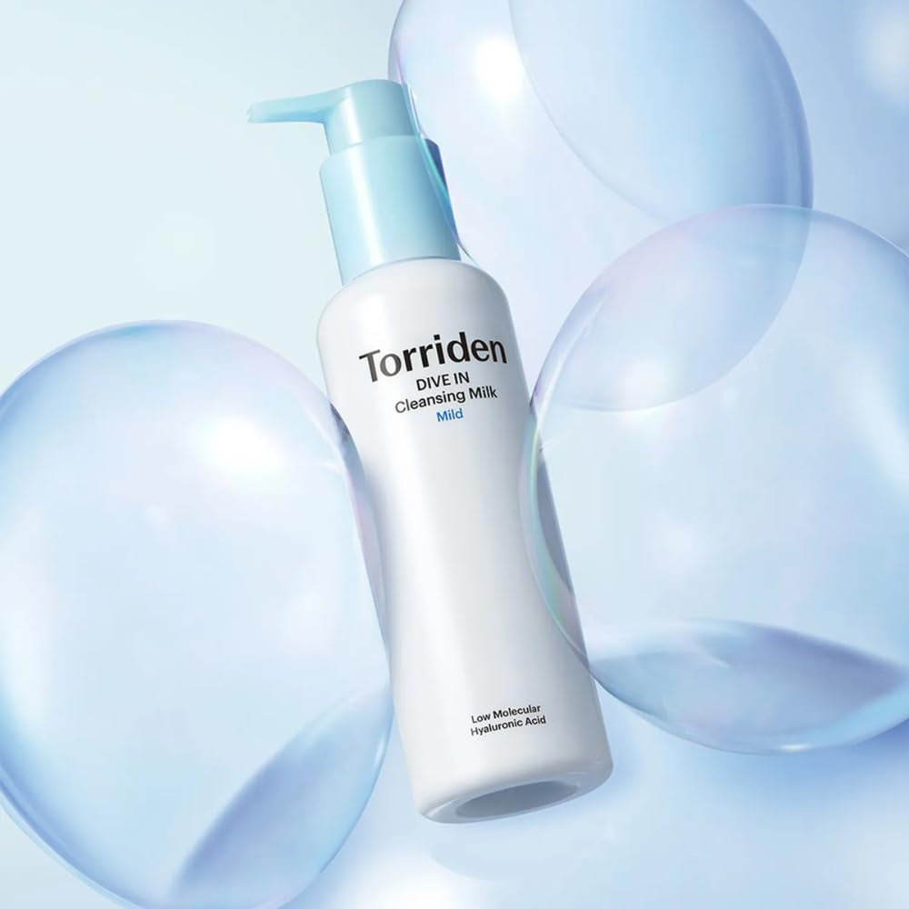 DIVE in Cleansing Milk | 200Ml | Hydrating Korean Milk Cleanser with Hyaluronic Acid, Ceramide & Panthenol, Gentle Face Cleanser for Sensitive Skin