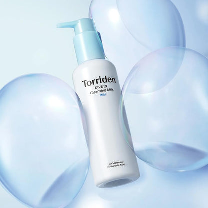 DIVE in Cleansing Milk | 200Ml | Hydrating Korean Milk Cleanser with Hyaluronic Acid, Ceramide & Panthenol, Gentle Face Cleanser for Sensitive Skin