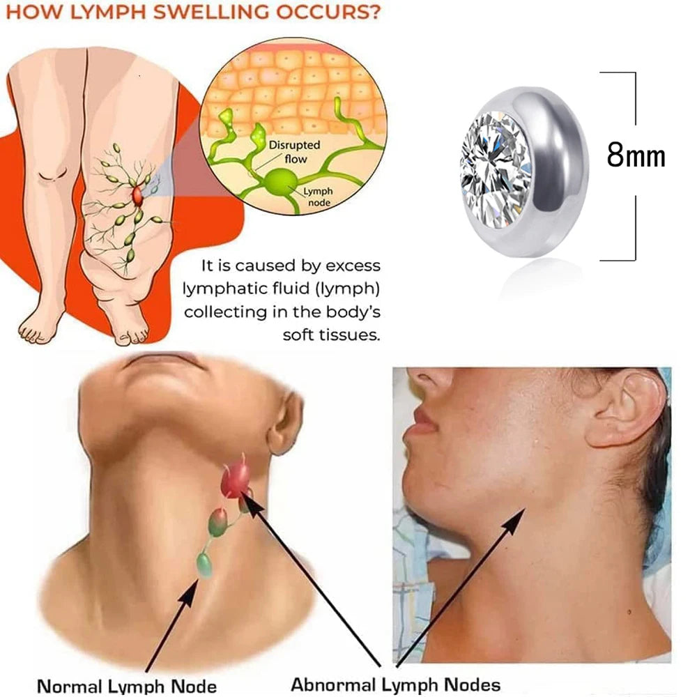 1Pair Magnetic Slimming Magnet Earring for Women Men Weight Loss Rhinestone Stainless Steel Ear Studs Health Non Pierced Jewelry