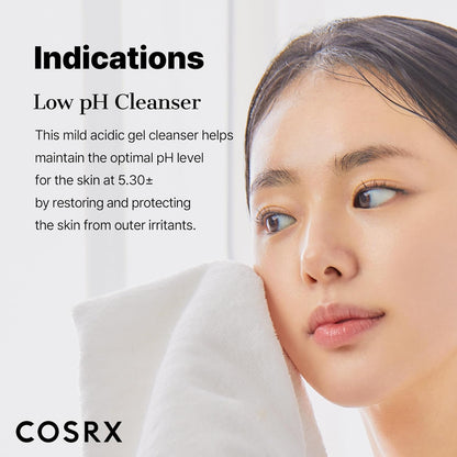 Low Ph Good Morning Gel Cleanser, 5.07 Fl.Oz / 150Ml | Mild Face Cleanser | Korean Skin Care for Acne Prone Skin, PH Balancing, anti Acne, Breakouts Treatment