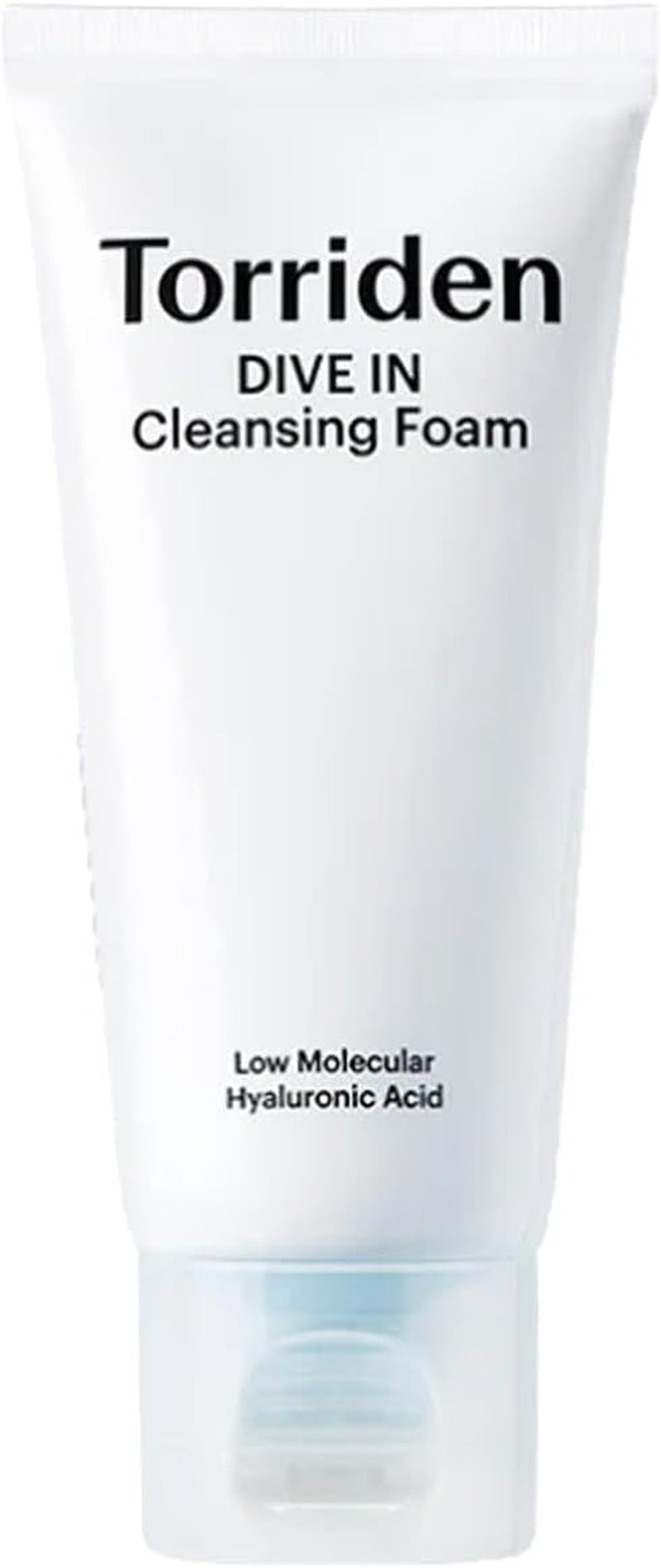 DIVE-IN Low Molecular Hyaluronic Acid Cleansing Foam - Mini (30Ml) | Balancing & Moisturising | 8-Layered Hyaluronic Acid, Malachite Extract | Korean Foam Cleanser, Korean Skincare
