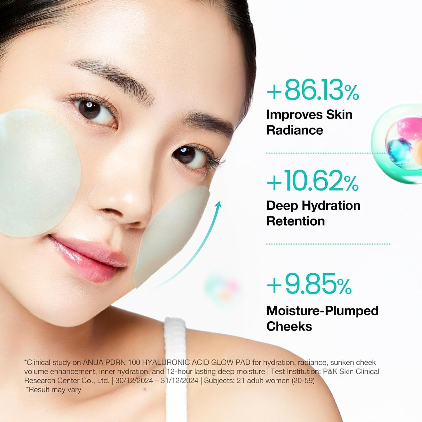 PDRN 100 Hyaluronic Acid Glow Pad, Hydrating Dual-Textured Toner Pads, Salmon DNA & Collagen Face Pads for Glass Skin Glow & Makeup Prep, Sensitive & Dry Skin, Korean Skincare, 180Ml, 60 Pads