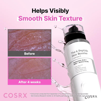 6 Peptide Collagen Booster Serum 150Ml, Face Toner with Niacinamide | Firming & Anti-Ageing Toner Serum for Plump, Even Skin Tone & Minimised Pores, Korean Skincare