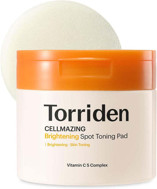 CELLMAZING Vita C Toning Pad (70 Pads) | Daily Exfoliating & Glow Pads for Smooth, Even Skin | 5D Vitamin C, Niacinamide, Glutathione Liposome, PHA | Korean Skin Care