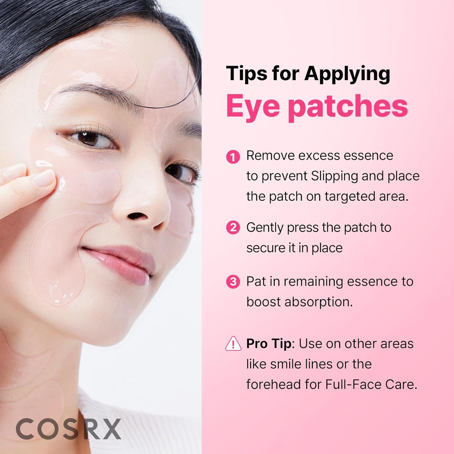 Pink Peptide Collagen Hydrogel Eye Patches 60Pcs | under Eye Patches for Puffy Eyes, Dark Circles & Fine Lines, Firming & Colling Eye Masks for Eye Bags, Korean Skincare