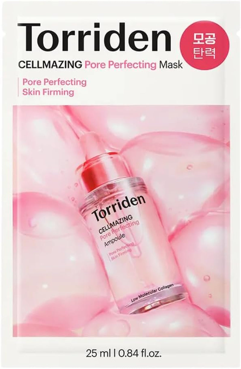 Cellmazing Pore Perfecting Mask | 1Pc | Korean Sheet Mask with PHA, Centella & Hyaluronic Acid, Hydrating Pore Tightening Face Mask for Uneven Skin Texture