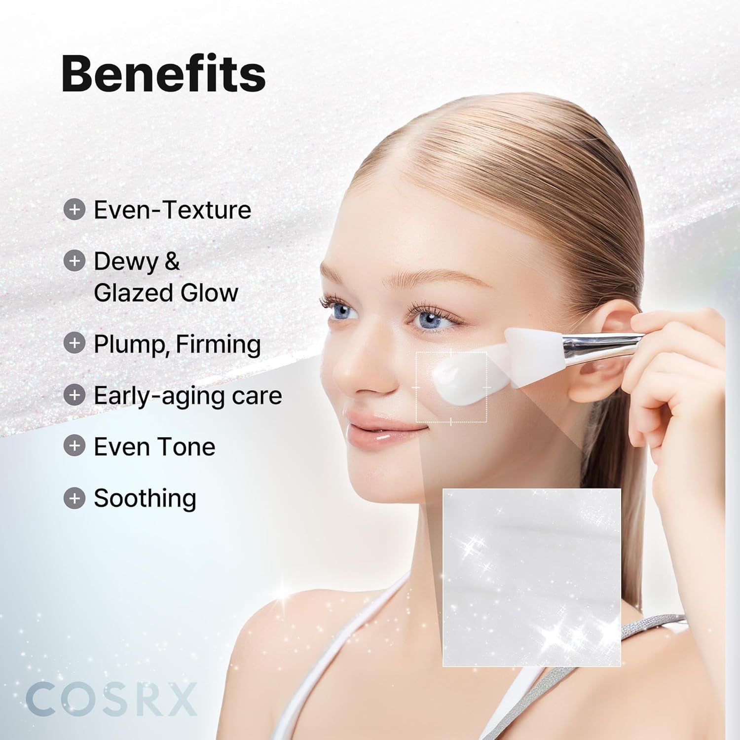 PDRN Exosome Skinplaning Glaze Mask 50Ml (Brush Included) | Peel off Face Mask for Glass Skin, Gentle Exfoliation, Overnight Wrapping Treatment, Korean Skincare