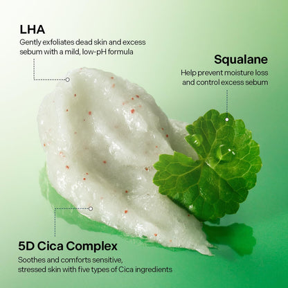BALANCEFUL Control Pack Cleanser 120 G (4.23 Oz.) | 2-In-1 Face Cleanser & Washable Mask | Gentle Exfoliating Cleanser | Sensitive Skin | 5D Cica, LHA, Squalane | Korean Skin Care
