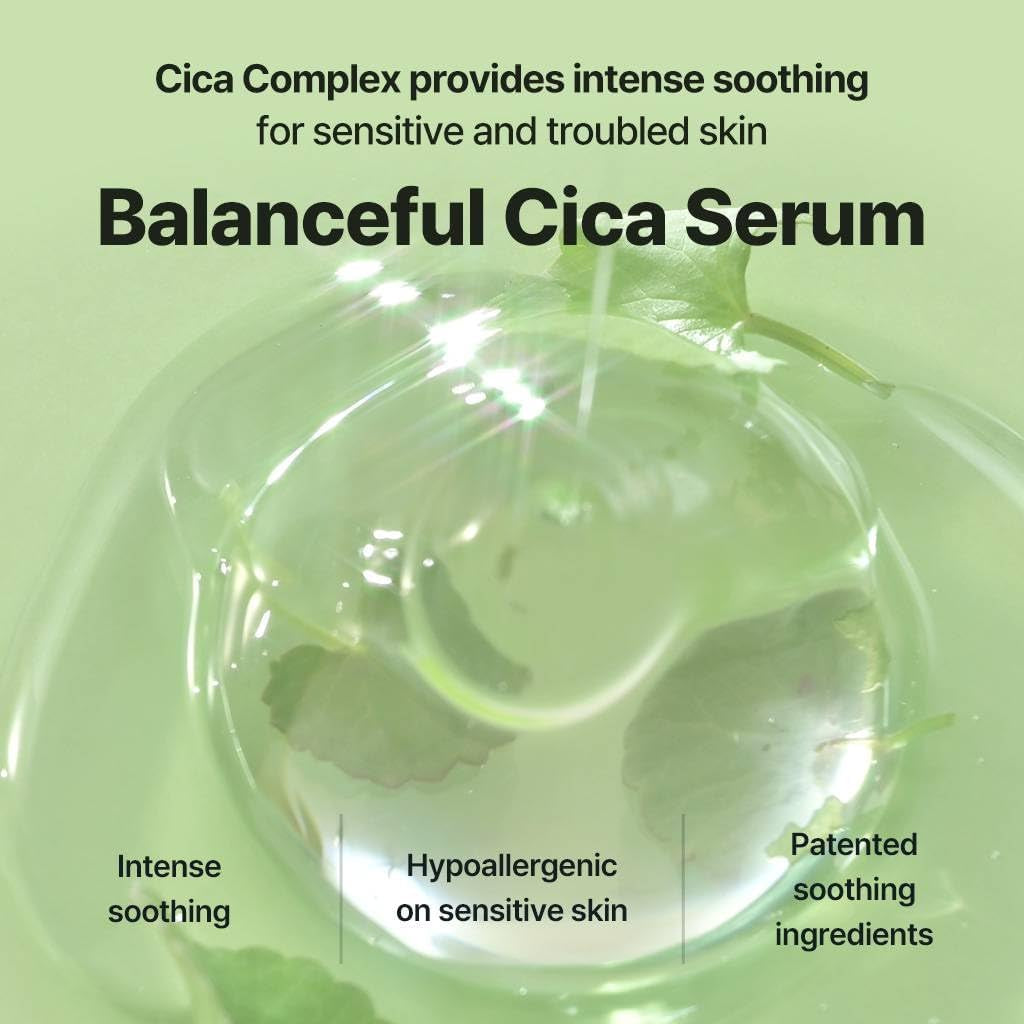 Balanceful Serum | 50Ml | Soothing, Hydrating, Gently Exfoliating Serum for Oily and Sensitive Skin, 5D Cica Complex, Centella Asiatica Extract, Korean Skincare