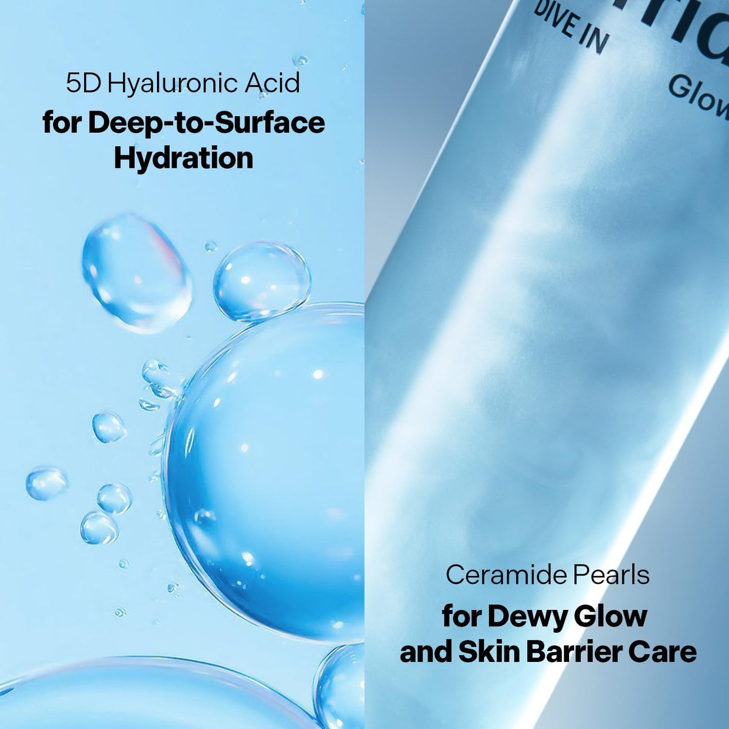 DIVE in Hyaluronic Acid Glow Mist Serum 120Ml | 5D Hyaluronic Acid Face Mist Spray with Ceramide Pearls for Dewy Skin | Cooling & Hydrating Spray | Makeup Prep & Glow Boost | Korean Skin Care