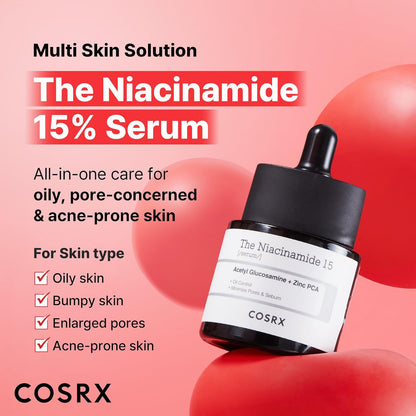 Niacinamide 15% Face Serum, Minimizing Pores & Sebums, Blemish Treatments for Discoloration, Dark Spots, Enlarged Pores, Anti-Aging, 0.67 Fl.Oz / 20 Ml, Animal Testing-Free
