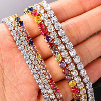 Tennis Choker Necklaces Women Hiphop Iced Out AAA+ Cubic Zirconia Gold Color Crystal Chain Female Jewelry on the Neck OHN099