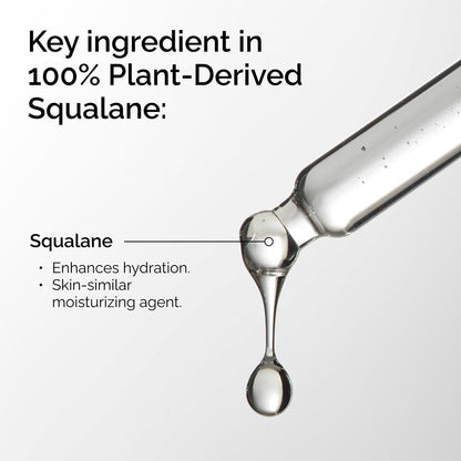 100% Plant-Derived Squalane, for Skin and Hair, Lightweight Hydration, and Moisture Barrier Support, 30Ml