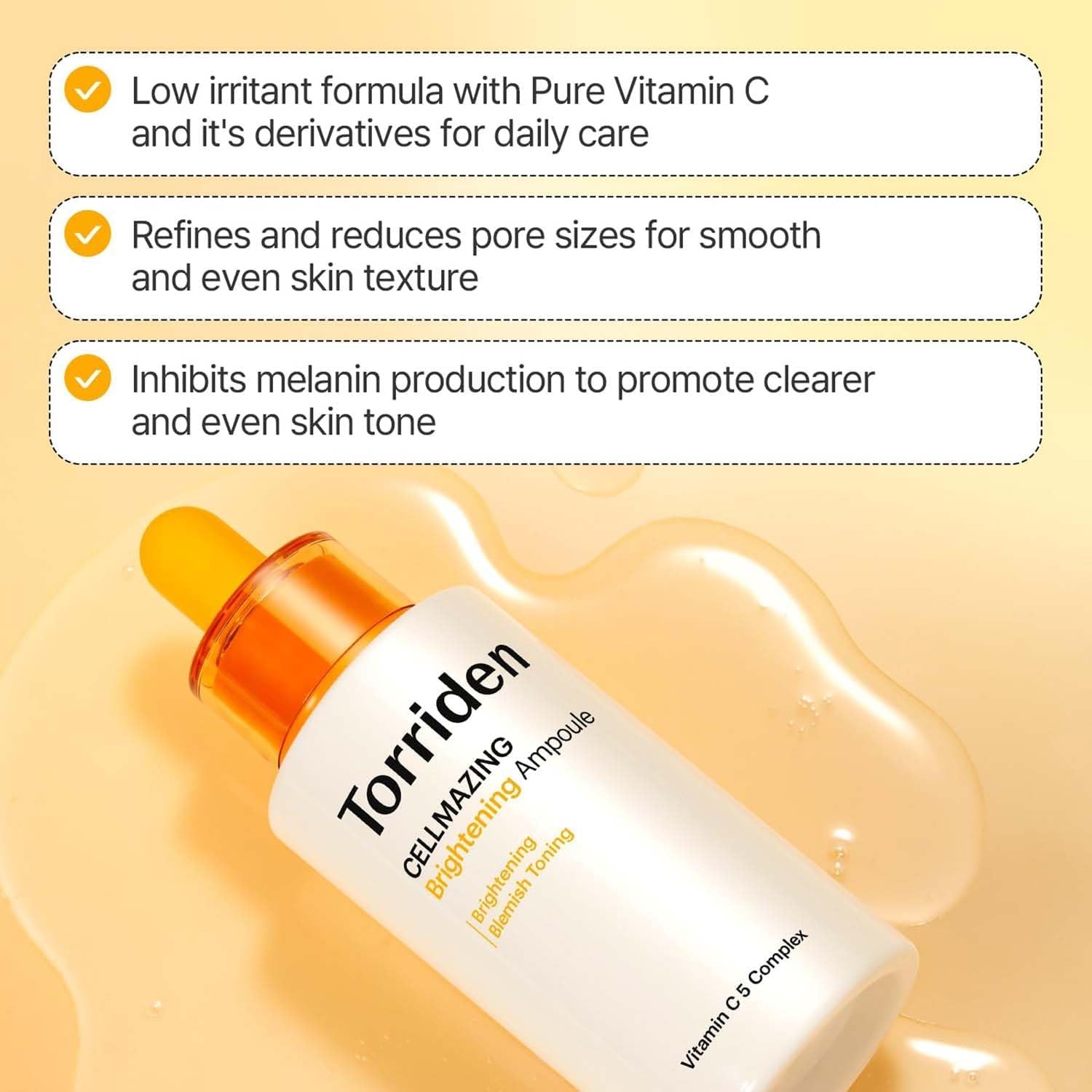 Cellmazing Brightening Ampoule Brightening Blemish Toning Vitamin C 5 Complex 10Ml