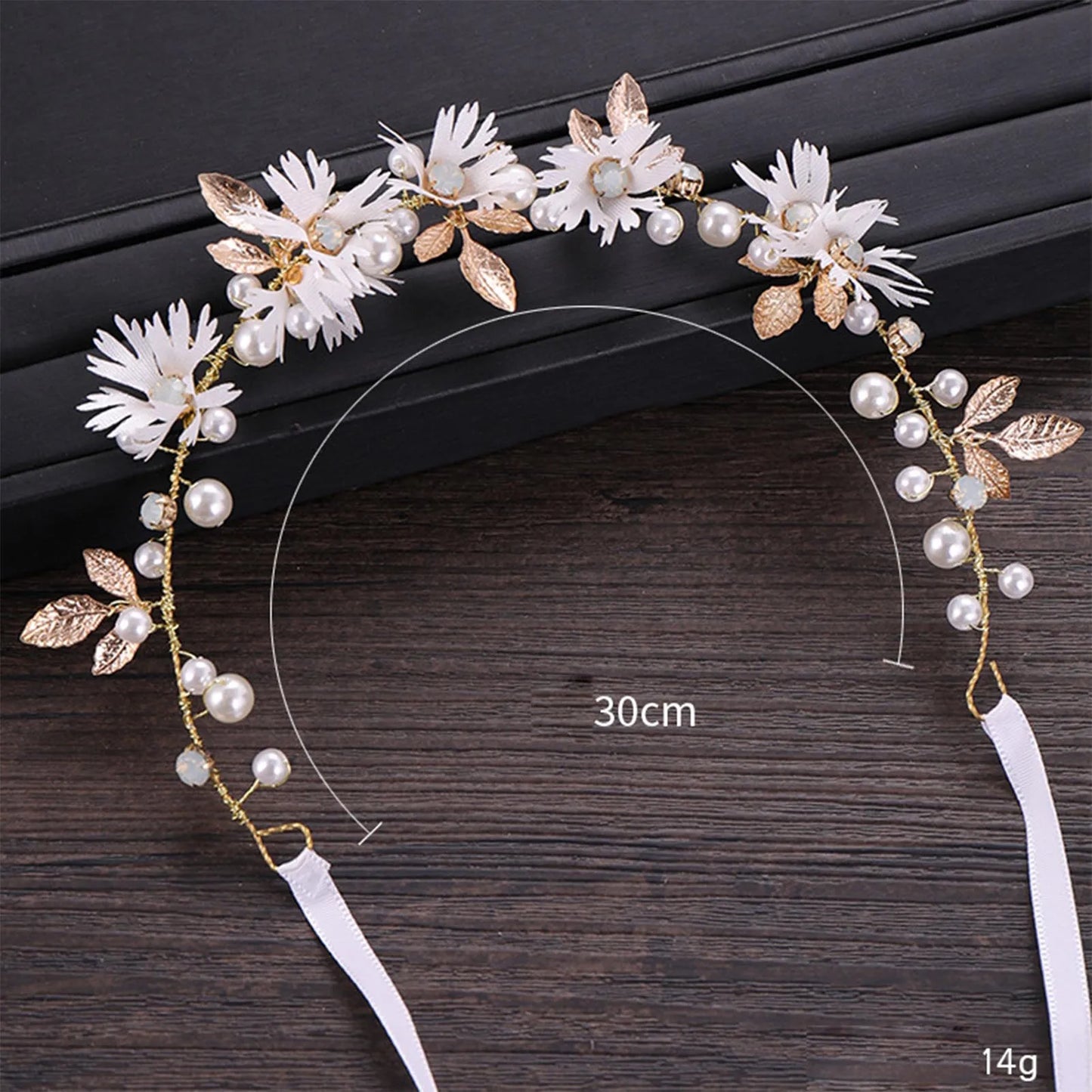 Pearl Flower Headband Tiaras Crowns Girls Silver Gold Color Leaf Headpiece Bridal Hair Jewelry Elegant Wedding Hair Accessories