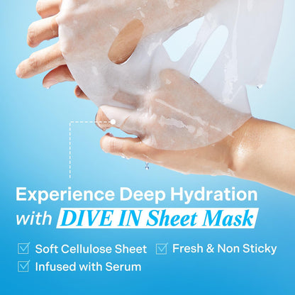 [] DIVE-IN Low Molecule Hyaluronic Acid Mask Pack [27Ml*10Ea]