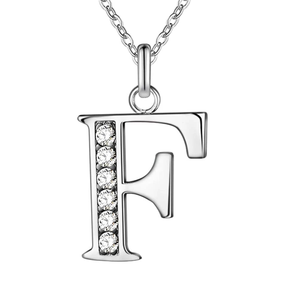 925 Sterling Silver 26 Letters Necklace Pendant for Women Wedding Engagement Jewelry Fashion Classics Gift Party High Quality