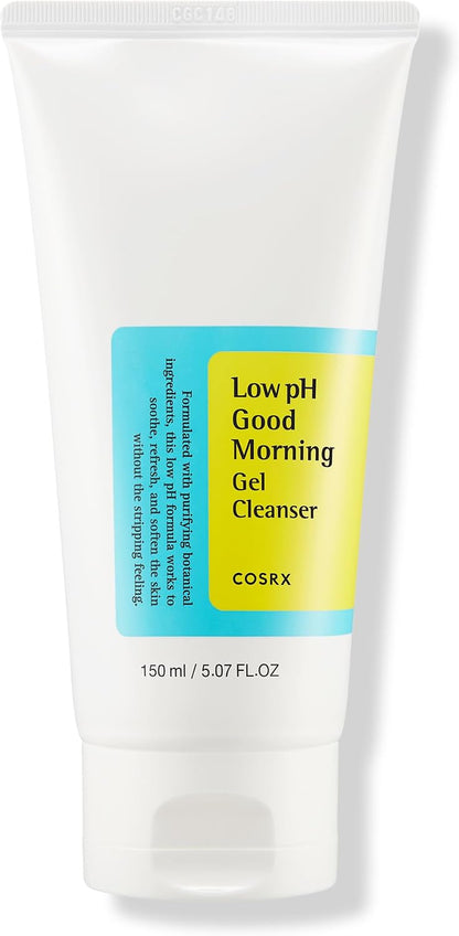 Low Ph Good Morning Gel Cleanser, 5.07 Fl.Oz / 150Ml | Mild Face Cleanser | Korean Skin Care for Acne Prone Skin, PH Balancing, anti Acne, Breakouts Treatment