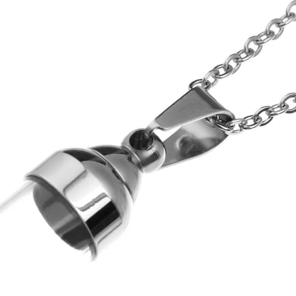Clear Glass Vial Necklace Openable Screw Cap for Ash Sand Steel Chain Wishing Bottle Pendant Perfume Jars Necklace Lucky Charm
