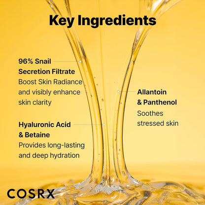 Advanced Snail 96 Mucin Power Essence 100Ml | Snail Secretion Filtrate 96% | Skin Repair Serum | CPNP Registered, Korean Skin Care, Cruelty Free, Paraben Free, Alcohol Free | Snail Secretion Filtrate 96% Soothing Essence, Korean Skincare, Cruelty Free, Paraben Free, Alcohol Free