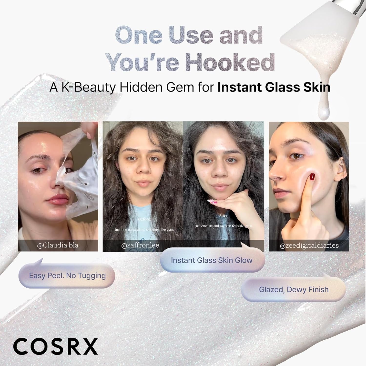 PDRN Exosome Skinplaning Glaze Mask 50Ml (Brush Included) | Peel off Face Mask for Glass Skin, Gentle Exfoliation, Overnight Wrapping Treatment, Korean Skincare