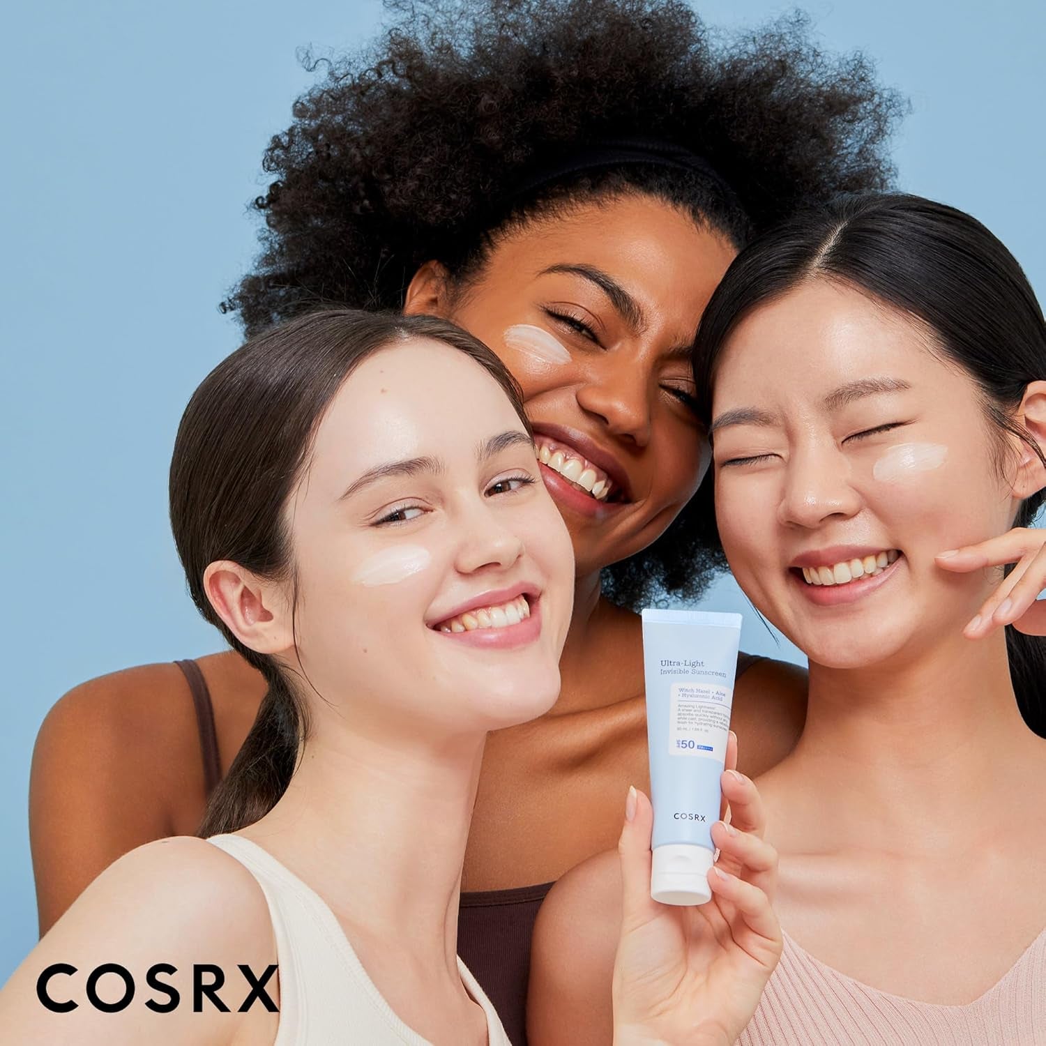 Ultra-Light Invisible Sunscreen SPF 50 Face Moisturiser, PA++++ Korean Sunscreen, Non Oily Sun Cream, UVA/UVB Protection, Daily Hydrating Sun Lotion, No White Cast 50Ml